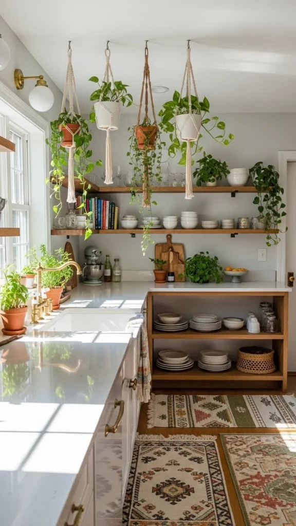 how to decorate boho kitchen