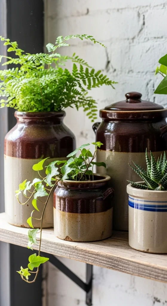 Bring in Vintage Crocks and Jugs