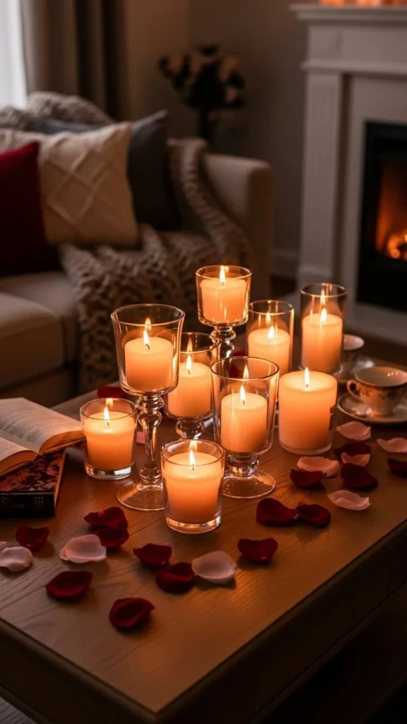 Candle Clusters on Coffee Tables