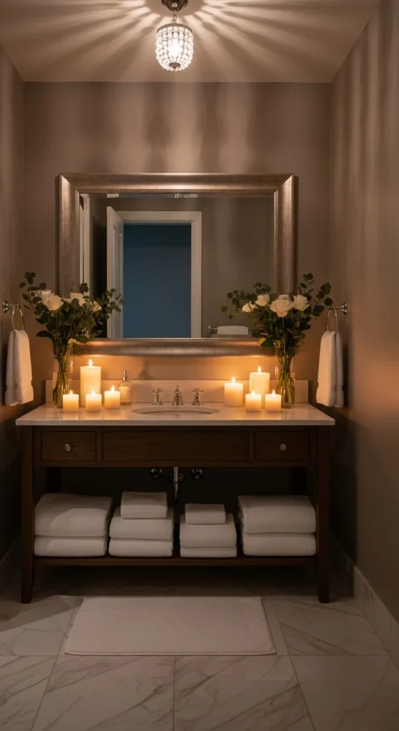 Candlelit Bathroom Touches