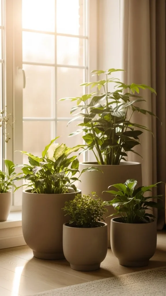 Decorate with Potted Green Plants
