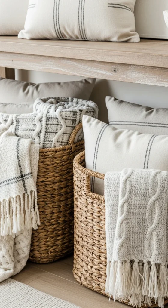 Decorate with Rustic Baskets