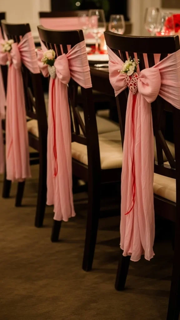 Dining Chair Decor with Simple Ribbons