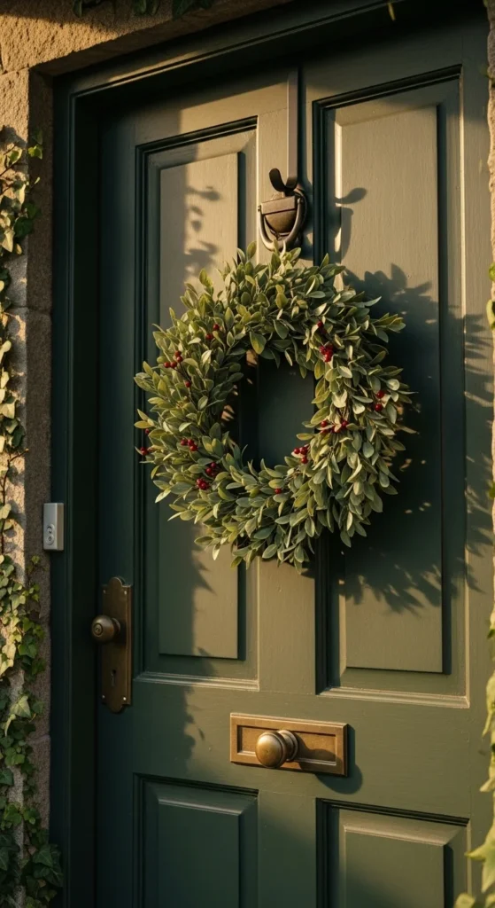 Door Wreath with Simple Greenery