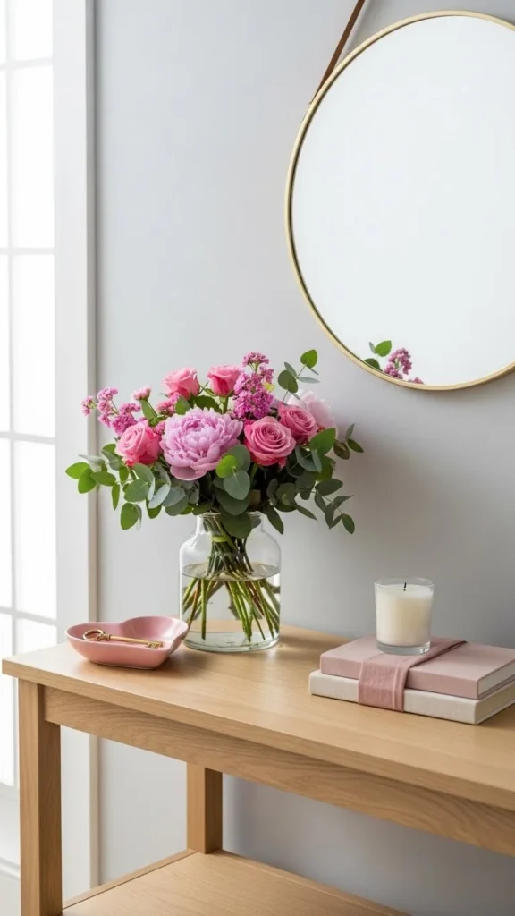 Entryway Decor with Romantic Touches