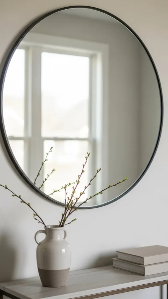 Entryway Mirror to Open the Space
