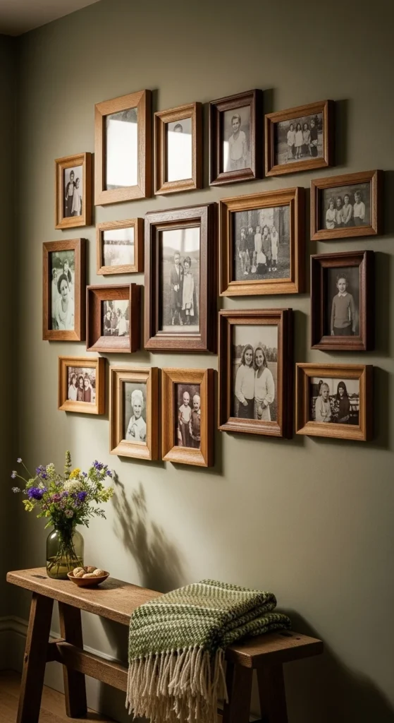 Family Photos in Wood Frames