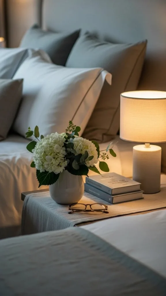 Floral Bedroom Nightstand Touches