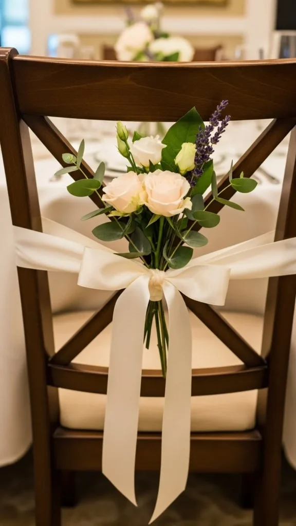 Floral Chair Tie Details