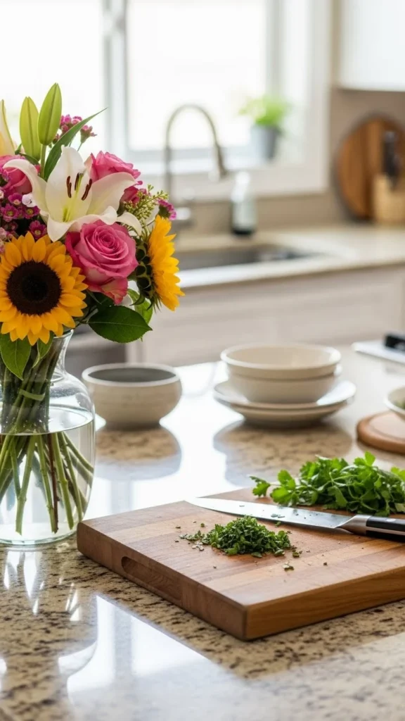 Floral Kitchen Counter Accents
