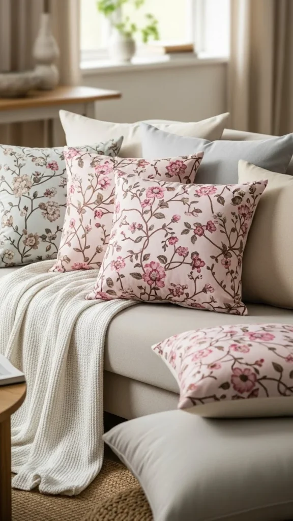 Floral Throw Pillow Covers