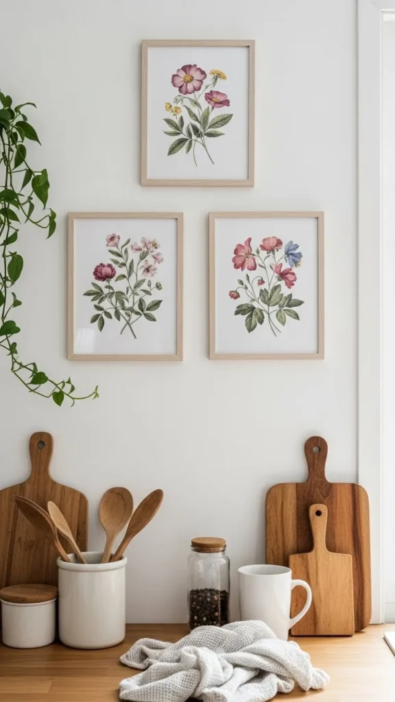 Floral Wall Art in Simple Frames