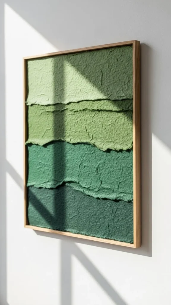 Framed Green Paper Textures