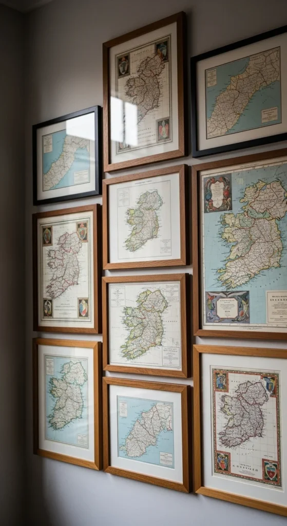 Framed Vintage Maps