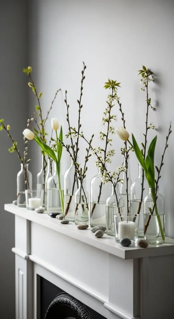 Glass Bottles with Single Stems