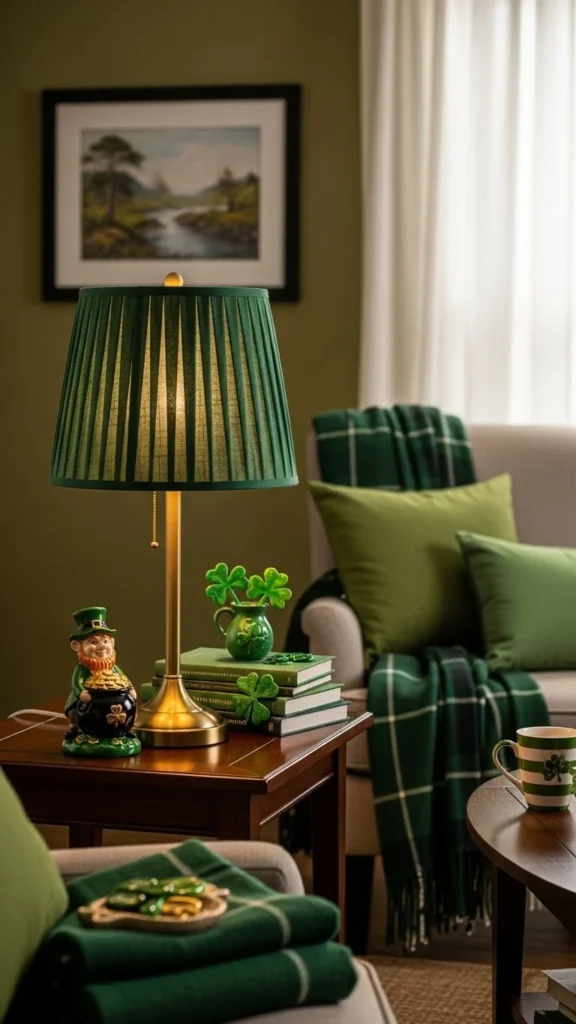 Green Accent Lampshades