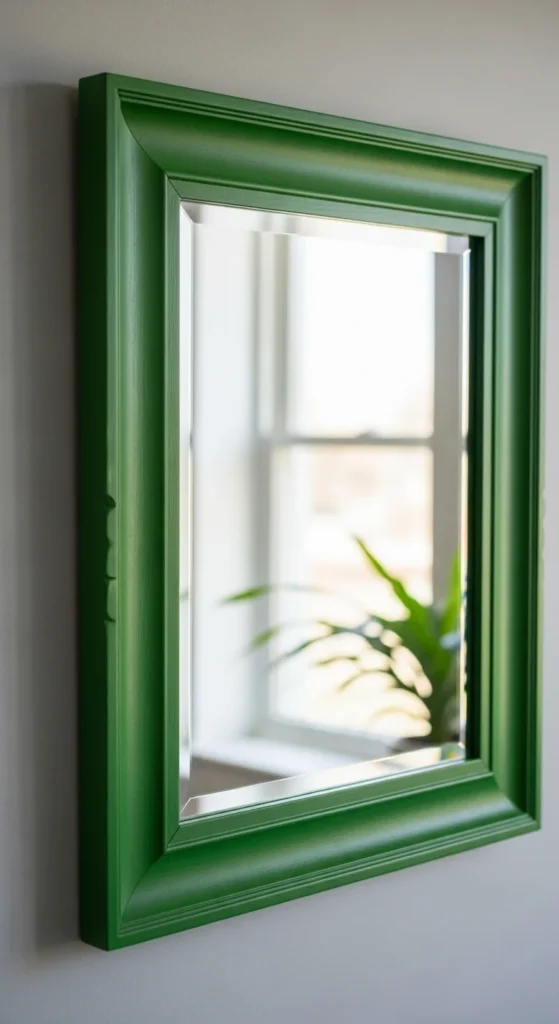 Green Accent Mirrors