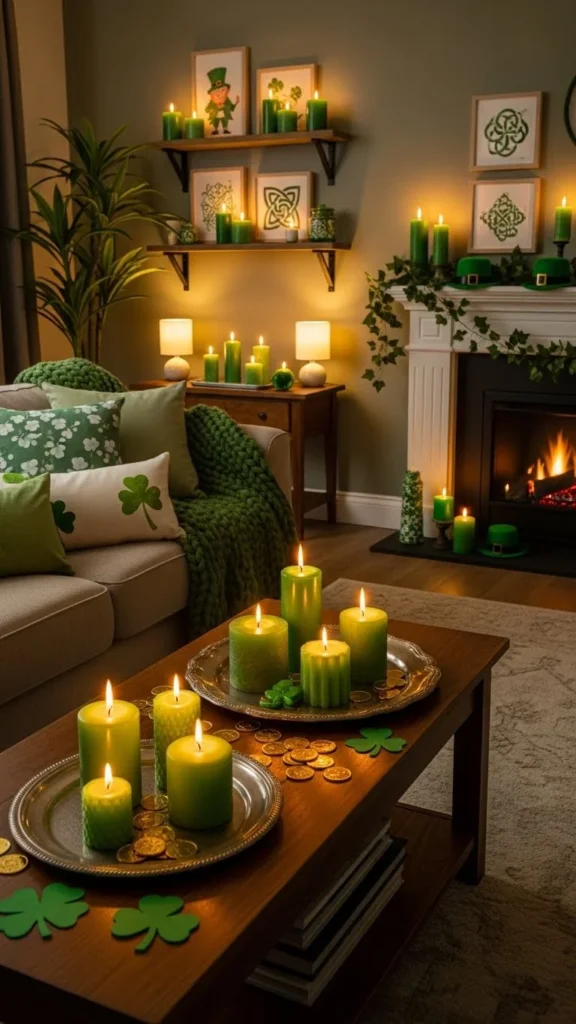 Green Candles for Warm Lighting