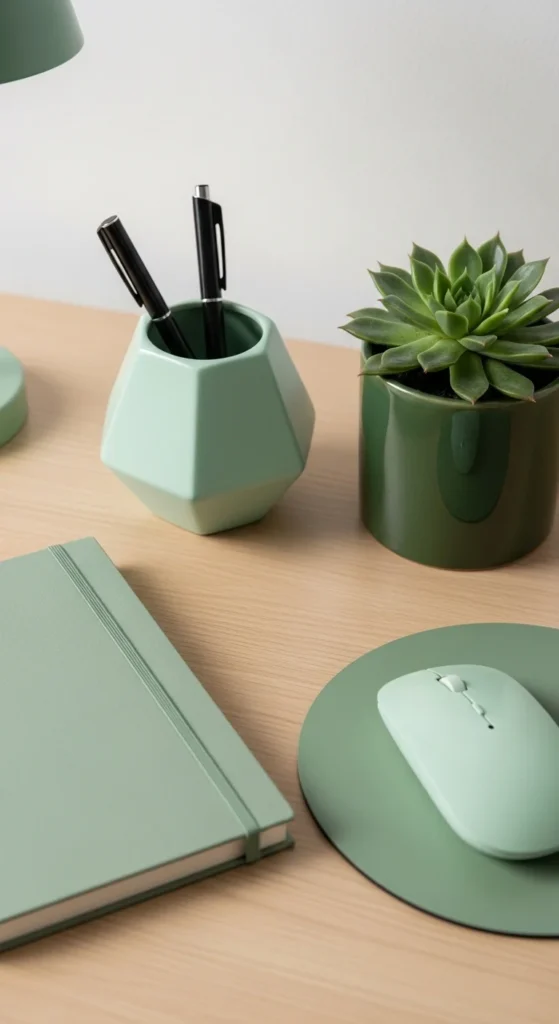 Green Desk Accessories