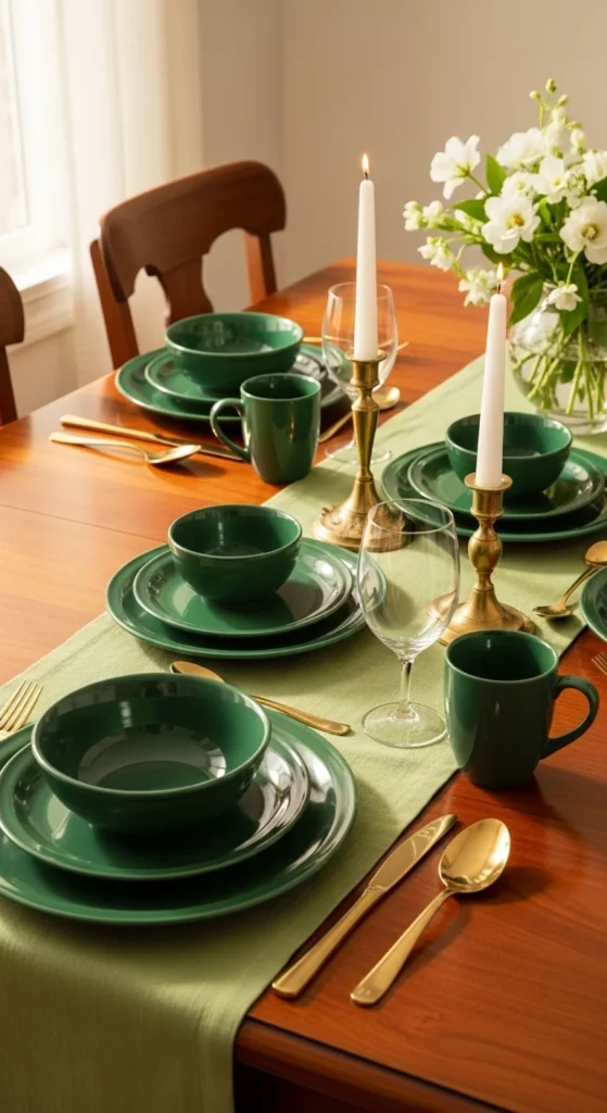 Green Dinnerware for Special Meals
