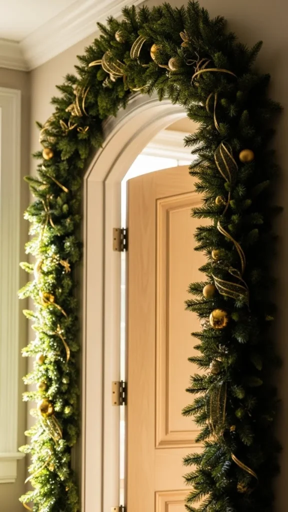 Green Door Frame Garland