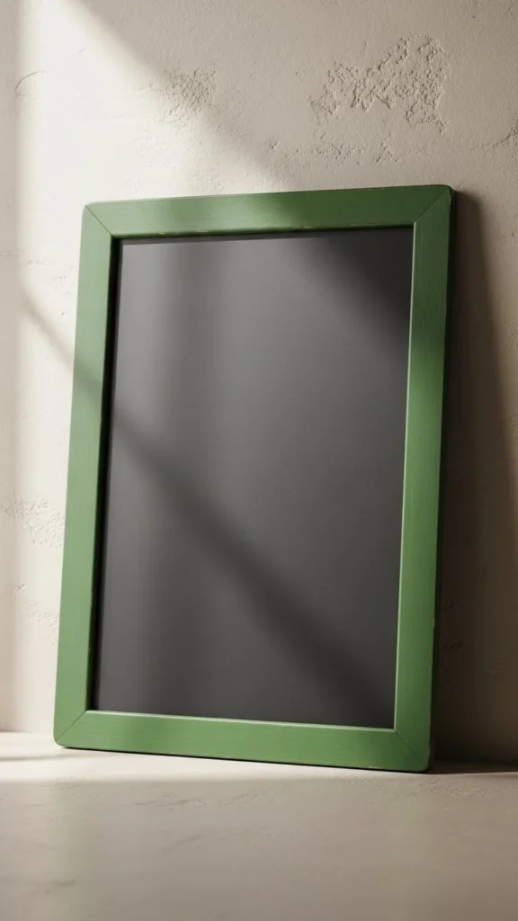 Green Framed Chalkboard