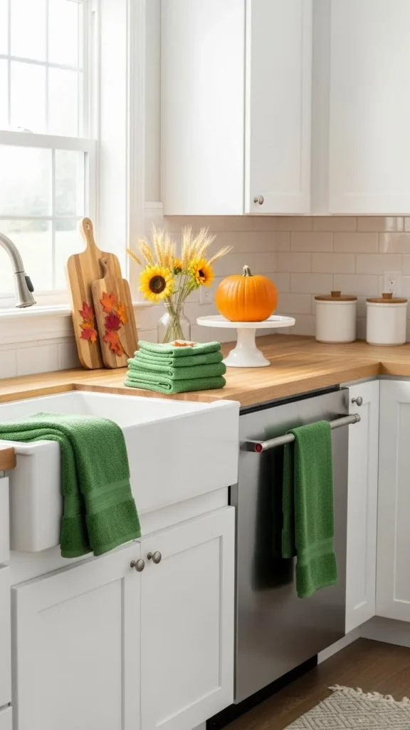 Green Kitchen Towel Swap
