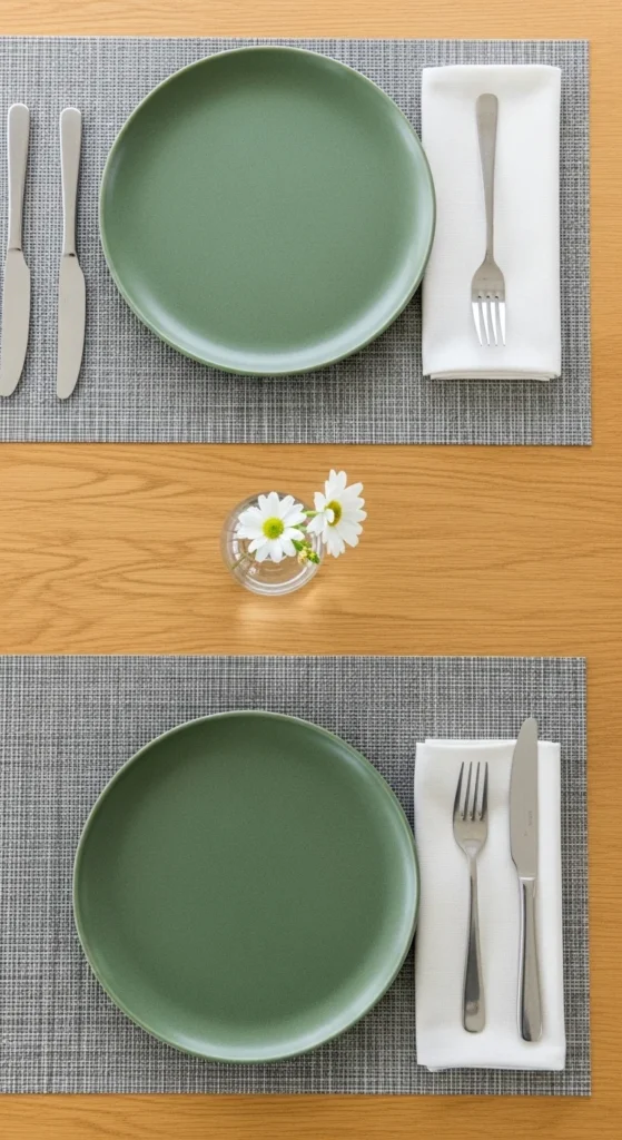 Green Tableware for Casual Meals