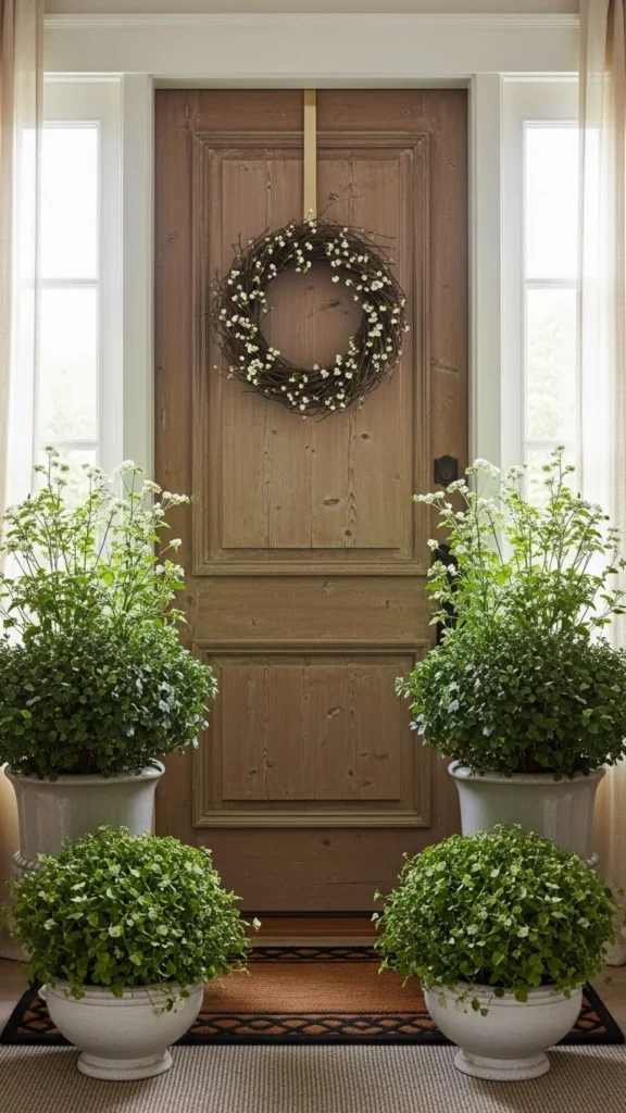 Greenery in Simple Planters