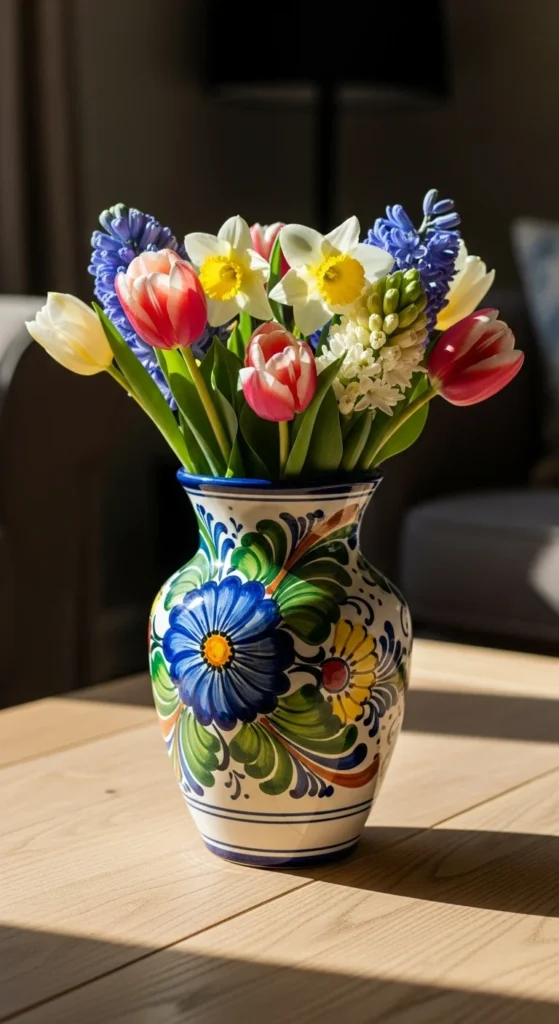 Hand-Painted Ceramic Vase