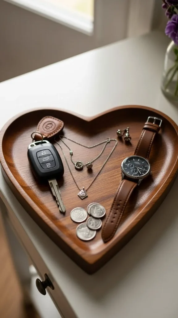 Heart-Shaped Tray for Everyday Items