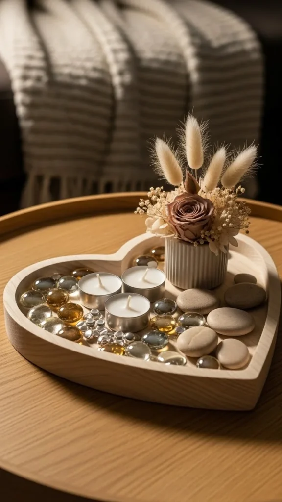 Heart-Shaped Trays for Coffee Tables