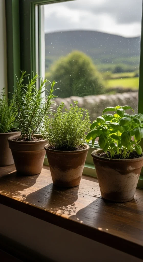 Herb Pots on Windowsills