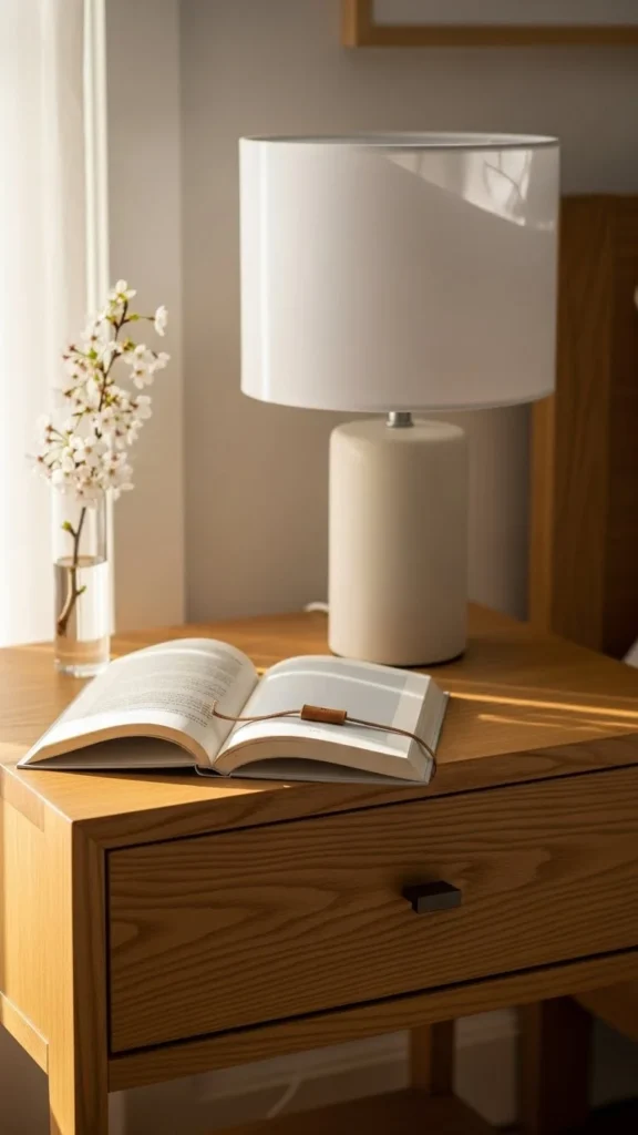 Introduce Natural Wood Nightstand Details