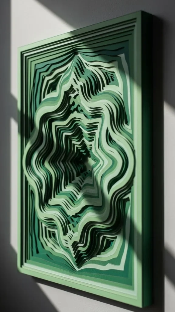 Layered Cardstock Relief Art