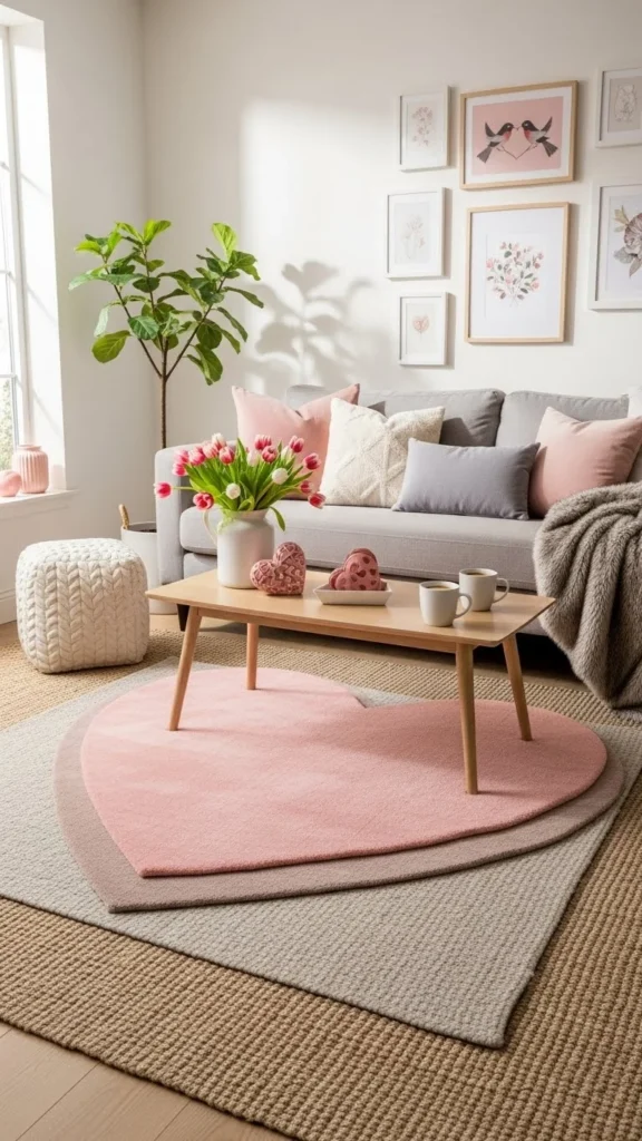 Layered Rugs with Soft Color