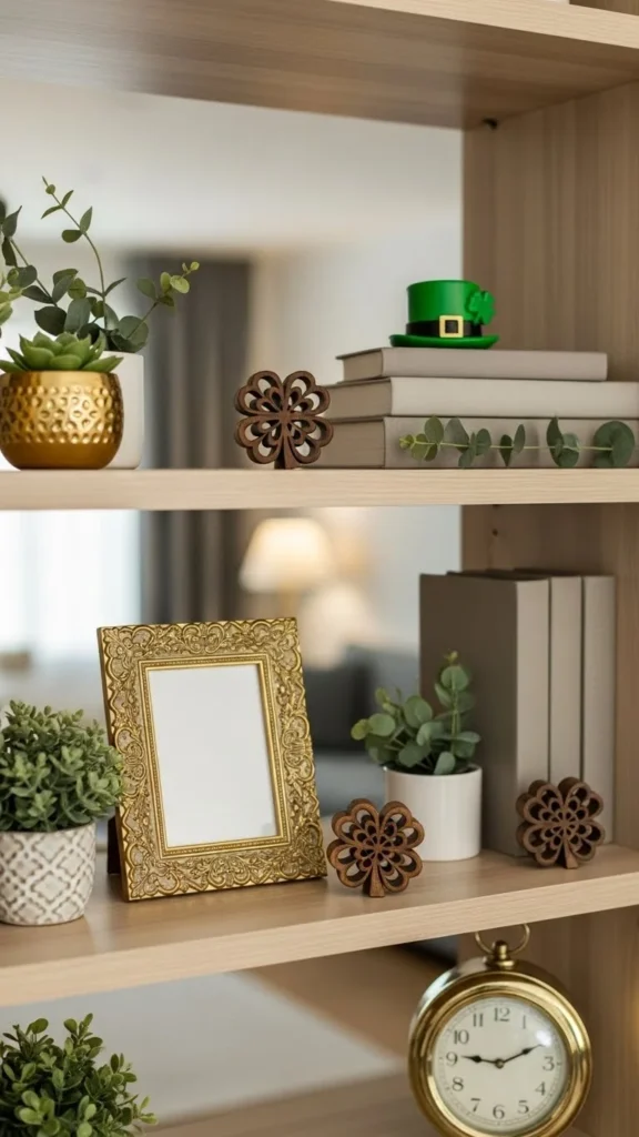 Leprechaun-Inspired Shelf Styling