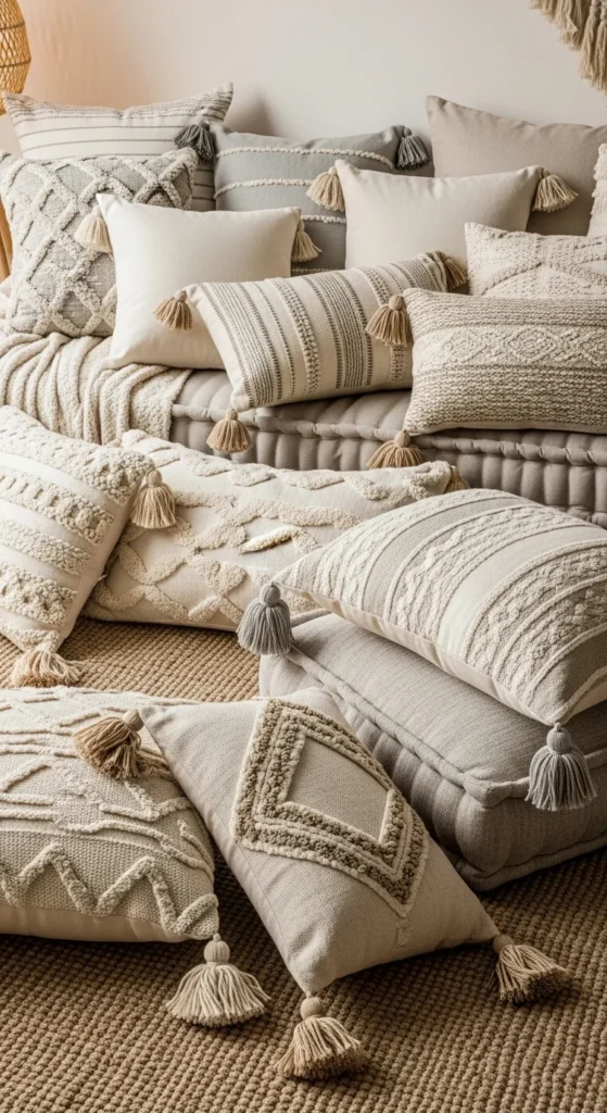 Make Boho Throw Pillows and Floor Cushions