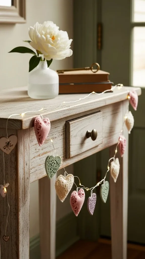 Minimal Garland Across Table Edge