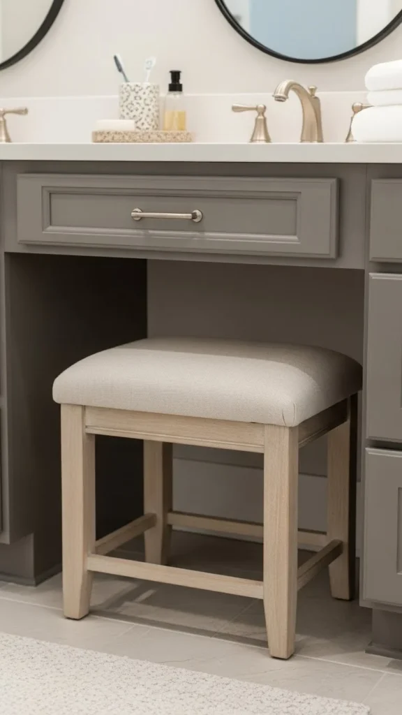 Neutral Vanity Stool