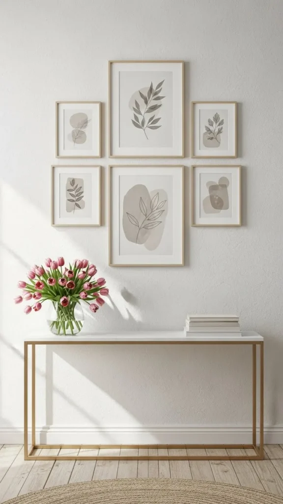 Neutral Wall Art Near the Door