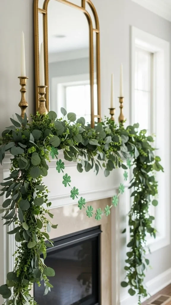 Oversized Greenery Mantel Display