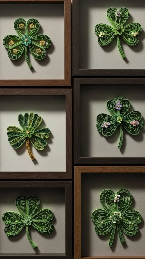 Paper Quilling Shamrocks