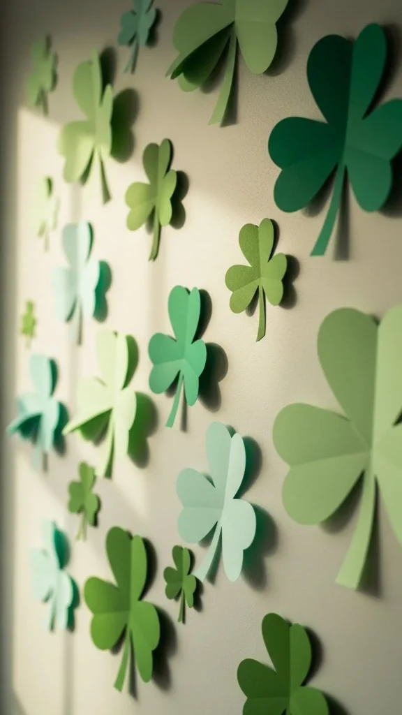 Paper Shamrock Wall Accents