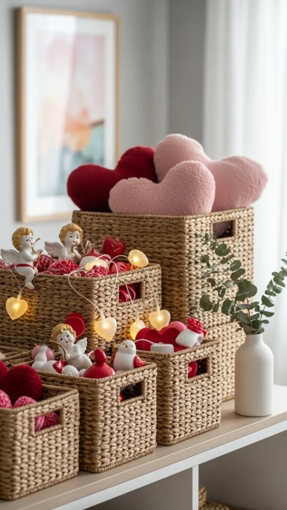 Reusable Valentine Storage Baskets