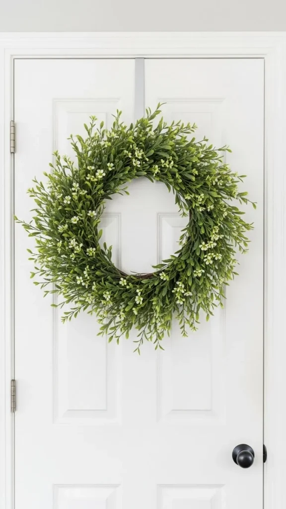 Seasonal Wreath on the Pantry Door