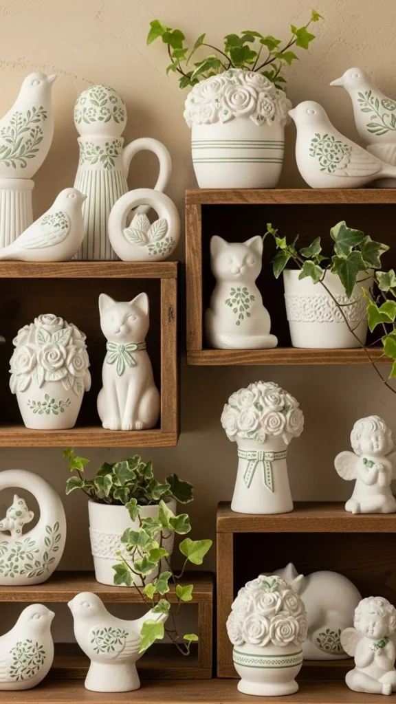 Simple Chalkware With Green Touches