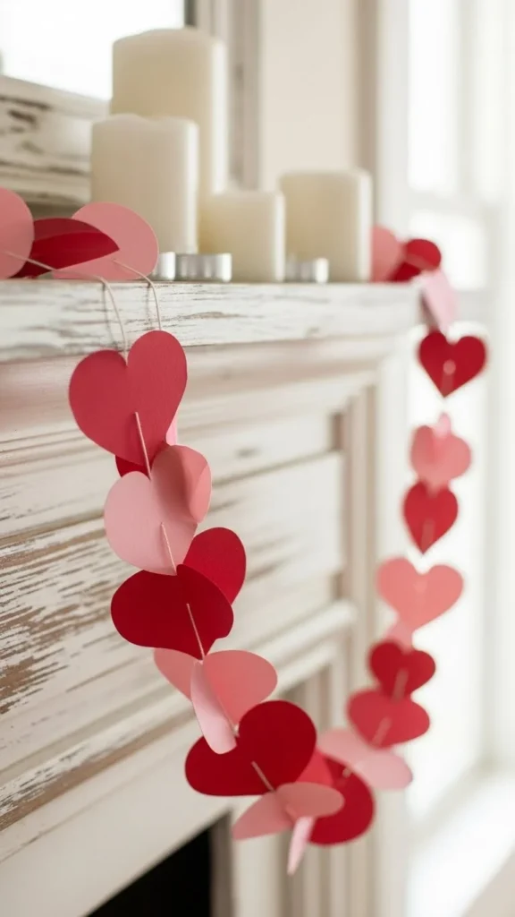 Simple Paper Heart Garland