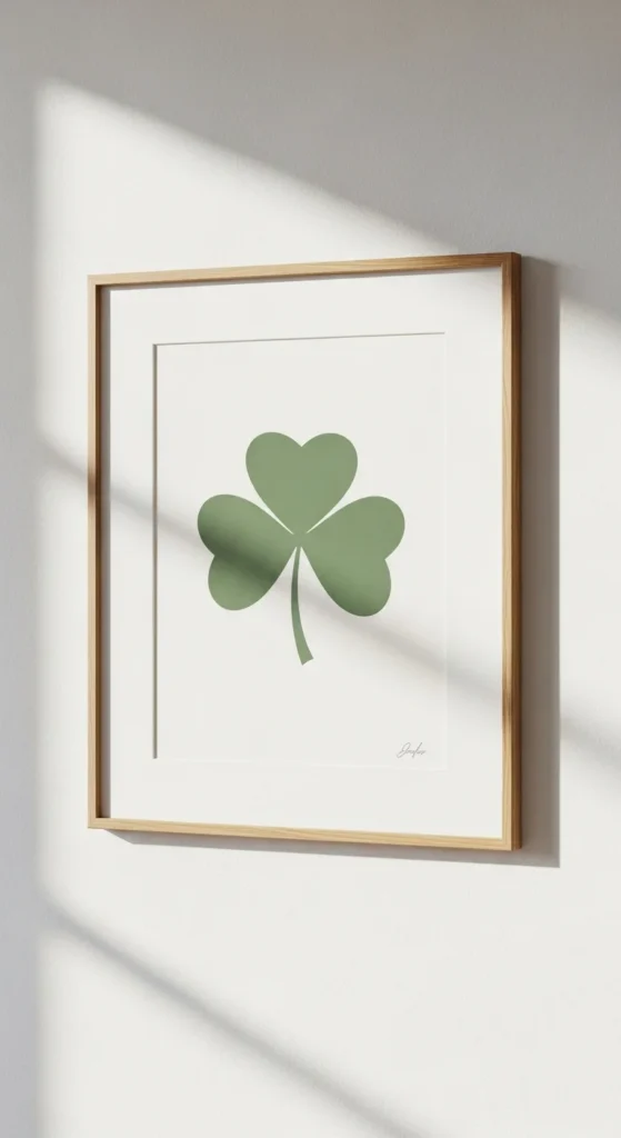 Simple Shamrock Artwork on the Wall