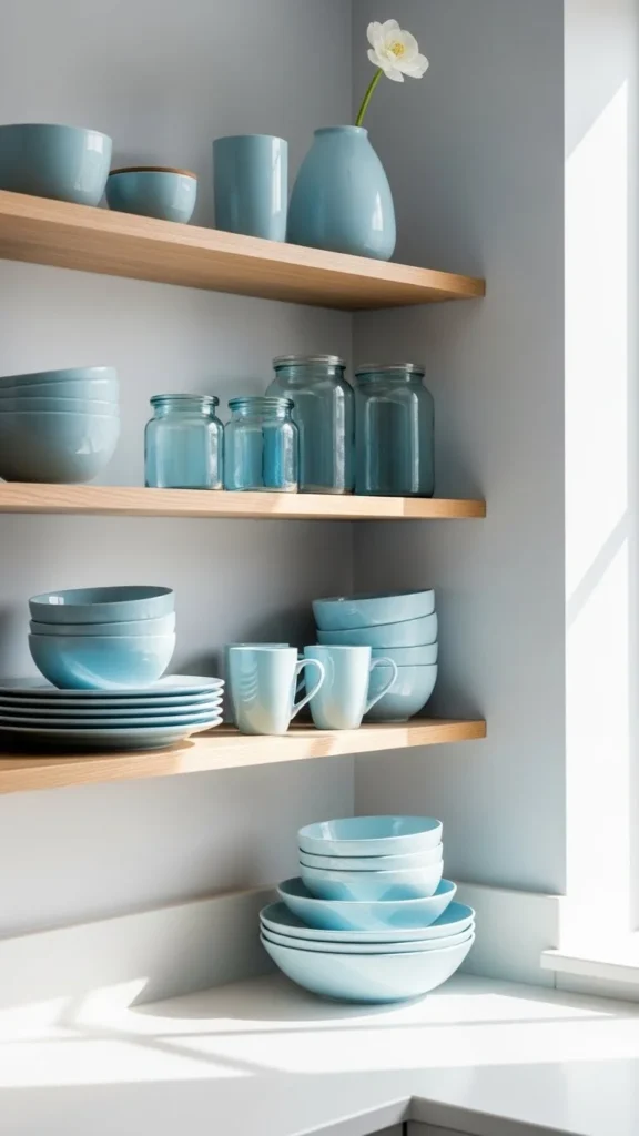 Soft Blue Dishware Accents